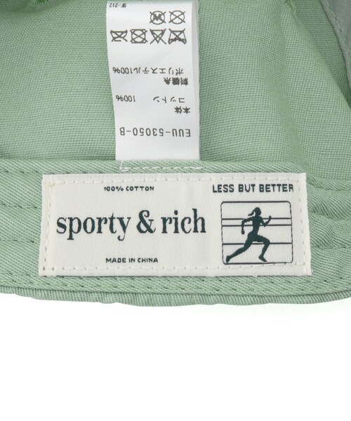 ADAM ET ROPE'（アダムエロペ）の「【SPORTY&RICH】ITALIC LOGO HAT（キャップ・レディース・グリーン・F）」の16枚目の写真