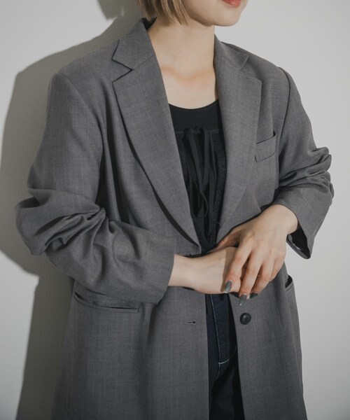 THE GOODLAND MARKET（ザグッドランドマーケット）の「cwtch　WOOL TAILOR JACKET（その他アウター・レディース・GRAY/CHARCOAL・Free）」の6枚目の写真