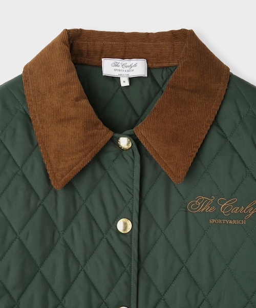 ROPE'（ロペ）の「【SPORTY & RICH（スポーティアンドリッチ】The Carlyle Script Nylon Quilted Jacket（ナイロンジャケット・レディース・グリーン・F）」の4枚目の写真