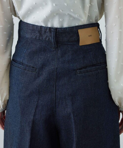 ROPE'（ロペ）の「テンセルデニムストレートワイドパンツ/イージーケア・セットアップ対応（デニムパンツ・レディース・ネイビー/ブルー・36/38/40）」の22枚目の写真