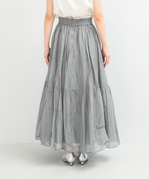 URBAN RESEARCH ROSSO（アーバンリサーチロッソ）の「MARILYN MOON　sheer cotton gather skirt（スカート・レディース・BLACK/GRAY・FREE）」の16枚目の写真