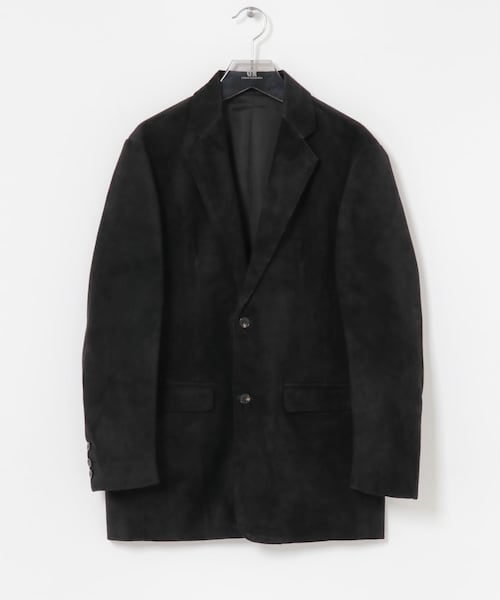 URBAN RESEARCH(アーバンリサーチ)の「semoh Suede Jacket(テーラードジャケット・メンズ・BLACK・2/3)」の1枚目の写真