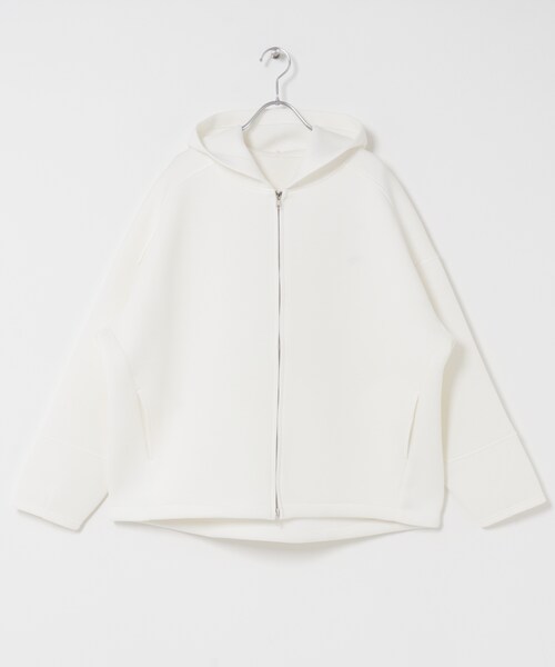 SENSE OF PLACE by URBAN RESEARCH（センスオブプレイスバイアーバンリサーチ）の「コクーンスリーブZIPパーカー（パーカー・レディース・IVORY/BLACK/GRAY・One）」の4枚目の写真
