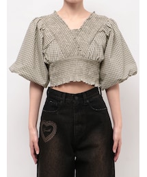 EMODA | SHIRRING MINI TOP(Tシャツ/カットソー)