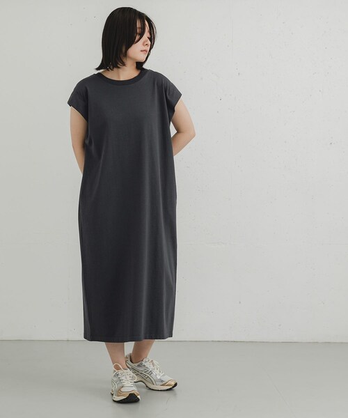 EKAL（エカル）の「製品染カットワンピース（ワンピース・レディース・グレージュ/ブラウン/グラファイト・one）」の20枚目の写真