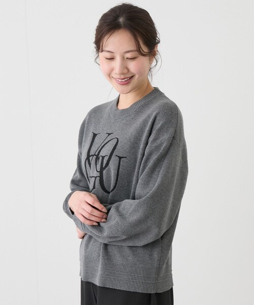 Jayro（ジャイロ）の「ジャガードロゴニットプルオーバー（ニット/セーター・レディース・チャコール/ライトグレー/パープル・F）」の16枚目の写真