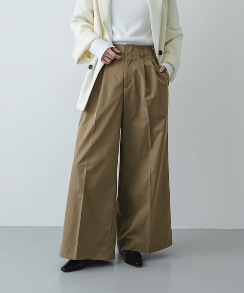 SENSE OF PLACE by URBAN RESEARCH(センスオブプレイスバイアーバンリサーチ)の「『XS/Lサイズ/WEB限定』バギーチノパンツ(チノパンツ・レディース・IVORY/BEIGE/NAVY・XS/S/M/L)」の4枚目の写真