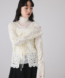 ADAM ET ROPE' | ウールクロシェレーストップス(シャツ/ブラウス)