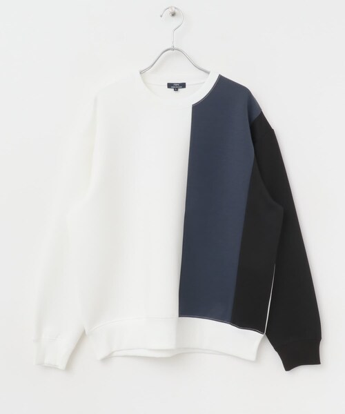 ITEMS URBANRESEARCH（アイテムズ アーバンリサーチ）の「ストレッチダンボール 切替トップス A（スウェット・メンズ・BLK/MOC/NVY・M/L）」の21枚目の写真