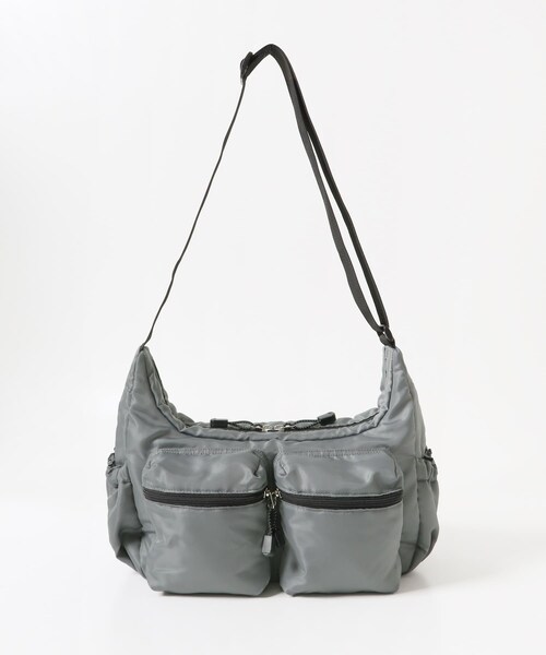 URBAN RESEARCH Sonny Label（アーバンリサーチサニーレーベル）の「グログラン2ポケットショルダーバッグ（ショルダーバッグ・レディース・グレー/ブラック・one）」の16枚目の写真