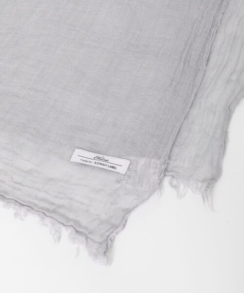 URBAN RESEARCH Sonny Label（アーバンリサーチサニーレーベル）の「イタリア製リネンストール（ストール/ショール・レディース・オレンジ/ネイビー/Lグレー・one）」の7枚目の写真