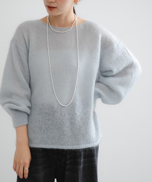 URBAN RESEARCH(アーバンリサーチ)の「ヘアリールーズニット(ニット/セーター・レディース・L.PINK/RED/L.BLUE/TOP GRAY/OFF WHITE・Free)」の17枚目の写真