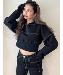 GYDA | バックレースUPポンチショートパーカー(パーカー)