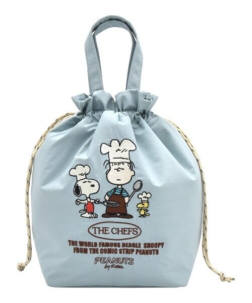 nissen（ニッセン）の「PN/保冷巾着トート (PEANUTS)（トートバッグ・メンズ・ベージュ/サックス/ブラック・Y）」の3枚目の写真