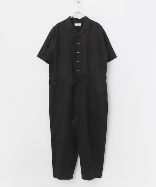 かぐれ（カグレ）の「リネンハーフスリーブオールインワン（サロペット/オーバーオール・レディース・BLACK/GREGE/CHARCOAL・FREE）」の18枚目の写真