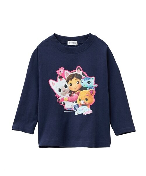 nissen（ニッセン）の「【ギャビーのドールハウス】長袖プリントTシャツ（女の子）（Tシャツ/カットソー・キッズ・ピンク/ネイビー・100/110/120）」の3枚目の写真