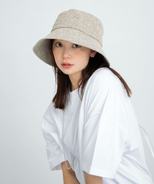 URBAN RESEARCH Sonny Label（アーバンリサーチサニーレーベル）の「折りたたみリネンライクハット（ハット・レディース・ベージュ/ブラウン・one）」の7枚目の写真