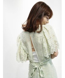 MERCURYDUO | カットワーク刺繍タイルパターンブラウス(シャツ/ブラウス)