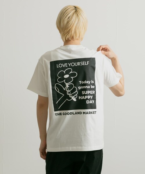 THE GOODLAND MARKET（ザグッドランドマーケット）の「ザ グッドランド マーケット　T-SHIRTS flower（Tシャツ/カットソー・メンズ・black/white/blue・S/M/L）」の14枚目の写真