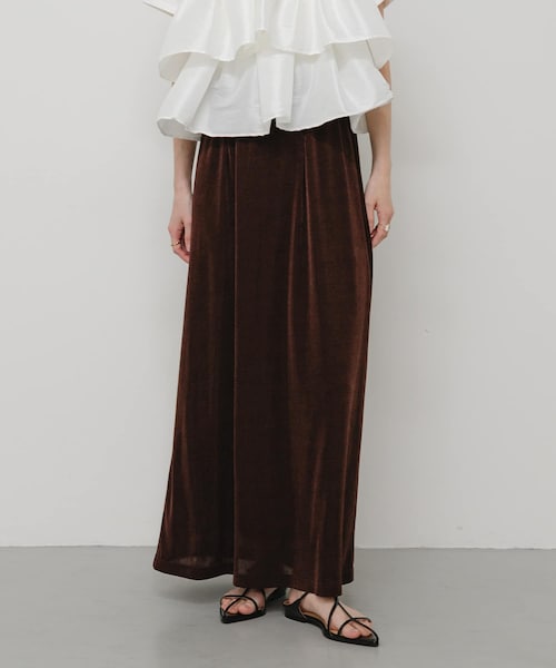SENSE OF PLACE by URBAN RESEARCH(センスオブプレイスバイアーバンリサーチ)の「シャイニーイージーナロースカート(スカート・レディース・BROWN/BLACK/BEIGE・S/M)」の14枚目の写真