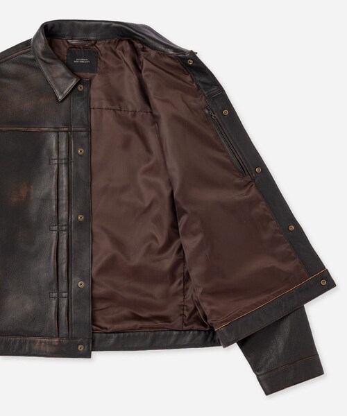 Saturdays NYC(サタデーズ ニューヨークシティ )の「Emil Type-1 Nappa Leather Jacket(ブルゾン・レディース・ダークブラウン・L/M/S/XL)」の12枚目の写真