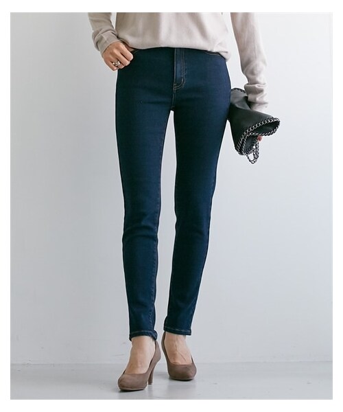 nissen（ニッセン）の「あったか裏起毛　スキニーデニムパンツ（選べる２レングス）（デニムパンツ・レディース・(旧)ネイビー系/(旧)黒系/(旧)ウォッシュブルー系/ネイビー系/黒系/ウォッシュブルー系・S/M/L/LL）」の19枚目の写真