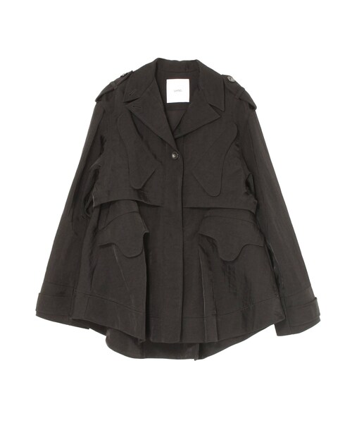 UN3D.（アンスリード）の「CURVE FLAP FIELD JK【セットアップ着用可能】（ミリタリージャケット・レディース・ブラック/カーキ・36/38）」の2枚目の写真
