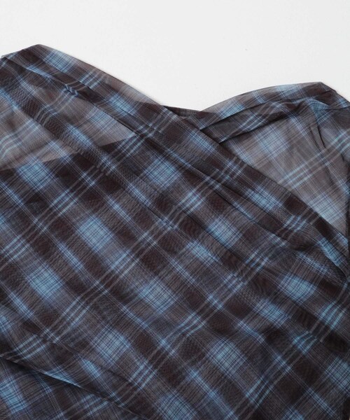 SENSE OF PLACE by URBAN RESEARCH(センスオブプレイスバイアーバンリサーチ)の「チェックシアードレープトップ(その他トップス・レディース・BLACK/BROWN/RED・One)」の8枚目の写真