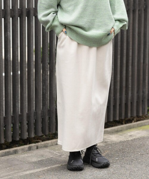 EKAL（エカル）の「ウォームドジャージスカート（スカート・レディース・アイボリー/ブラック/ブラウン・one）」の18枚目の写真