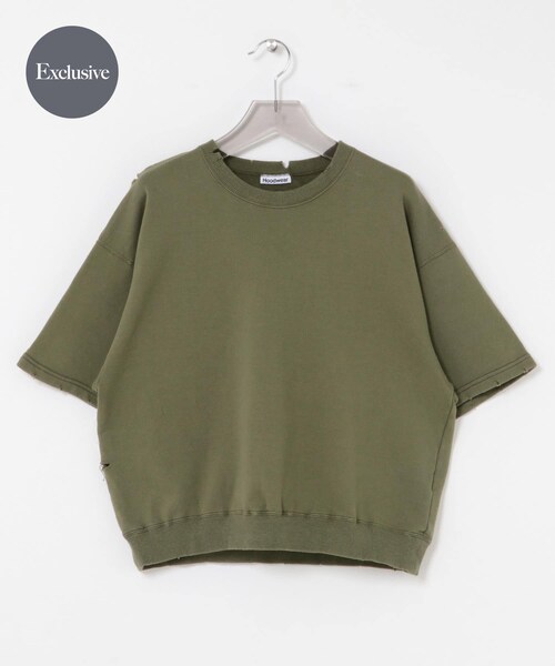 URBAN RESEARCH(アーバンリサーチ)の「『別注』Hoodwear×URBAN RESEARCH SHORT SLEEVE SWEAT(スウェット・メンズ・OLIVE/NAVY/PINK・S/L)」の4枚目の写真