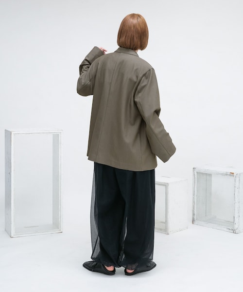 KBF（ケイビーエフ）の「オープンスリーブテーラードジャケット（テーラードジャケット・レディース・SAGE/MOCHA・one）」の13枚目の写真