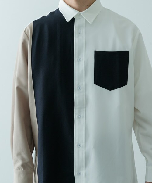 ITEMS URBANRESEARCH（アイテムズ アーバンリサーチ）の「Vertical Switch 長袖シャツ（シャツ/ブラウス・メンズ・BLU/WHT/GRY・M/L）」の16枚目の写真