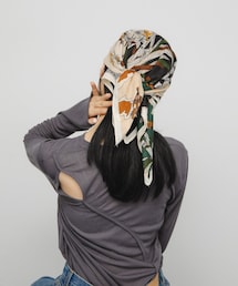 KBF | フラワーデザインビッグスカーフ(バンダナ/スカーフ)