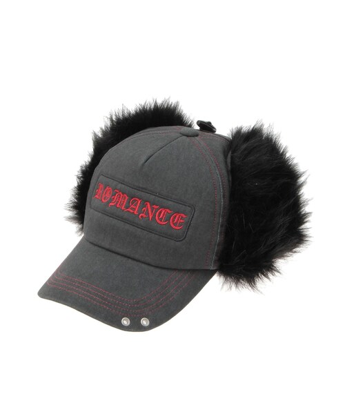 jouetie（ジュエティ）の「フラップファーハトメキャップ（キャップ・レディース・ブラック/カーキ/ブラウン・F）」の3枚目の写真