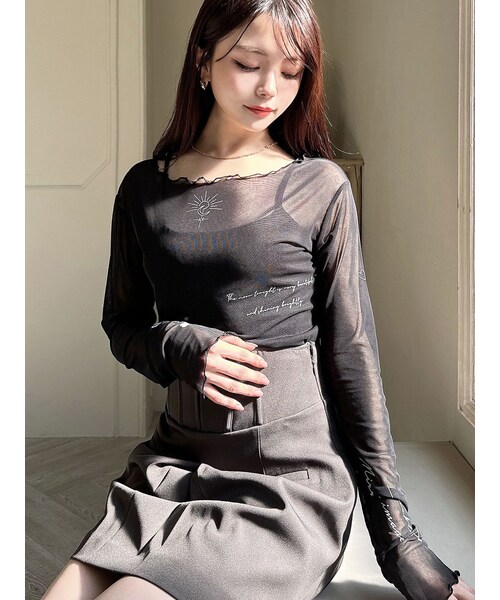 RESEXXY（リゼクシー）の「タトゥーシアートップス（その他トップス・レディース・グレー/ブラック/アイボリー・F）」の8枚目の写真