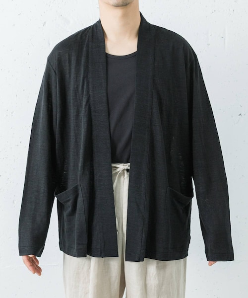 URBAN RESEARCH（アーバンリサーチ）の「MARKAWARE　JAPANESE CARDIGAN（カーディガン/ボレロ・メンズ・BLACK・1/2）」の5枚目の写真