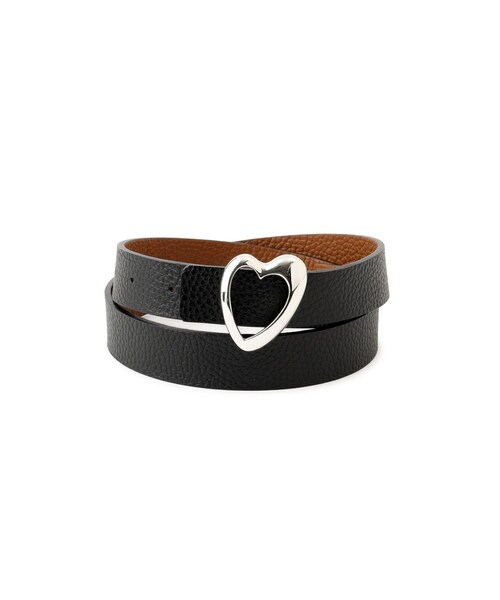 ADAM ET ROPE'(アダムエロペ)の「【A VACATION(ア バケーション)】OPEN HEART25 BLACK×BROWN(ベルト・レディース・ゴールド/シルバー・F)」の2枚目の写真