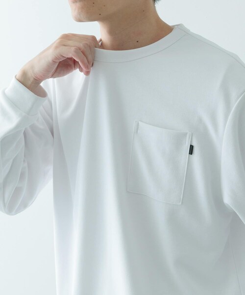 ITEMS URBANRESEARCH（アイテムズ アーバンリサーチ）の「『速乾/イージーケア/UVカット』高機能ポンチロングスリーブカットソー（Tシャツ/カットソー・メンズ・WHT/BEG/BLK・M/L）」の5枚目の写真