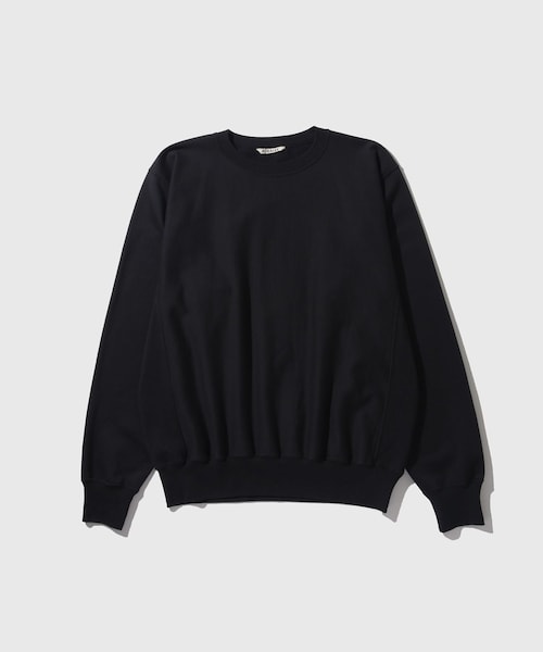 ADAM ET ROPE'（アダムエロペ）の「【AURALEE/オーラリー】ELASTIC HIGH GAUGE SWEAT P/O（スウェット・メンズ・ブラック/キナリ・3/4）」の3枚目の写真