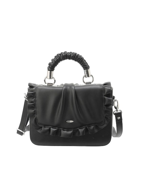 EATME（イートミー）の「ラッフルフラップバッグ（ハンドバッグ・レディース・アイボリー/ブラック・F）」の4枚目の写真