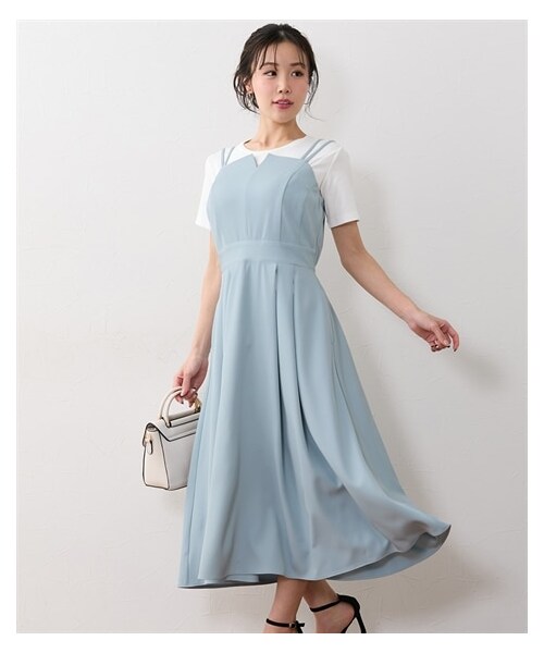 nissen（ニッセン）の「【大きい胸専用】フレアキャミワンピース