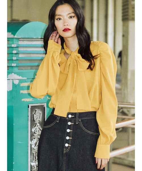 jouetie（ジュエティ）の「ボリュームスリーブリボンタイブラウス