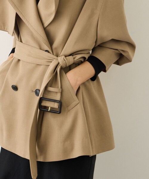 ROPE'(ロペ)の「【MANTECO(マンテコ)】テンセルウールミドル丈トレンチコート(トレンチコート・レディース・ベージュ・F)」の13枚目の写真