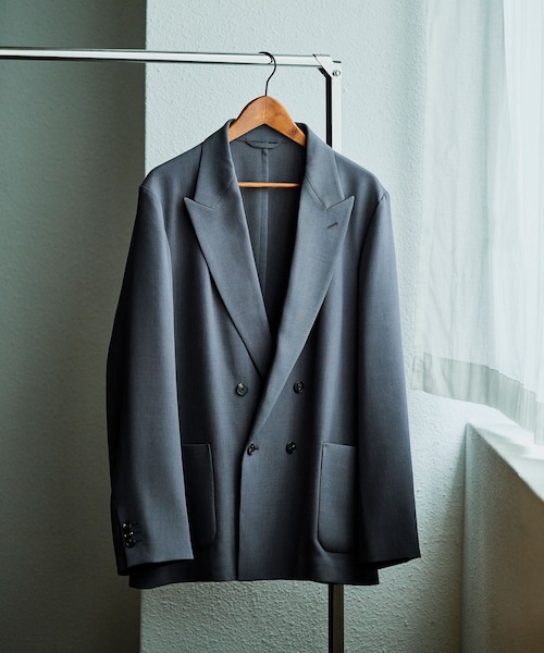 ADAM ET ROPE'(アダムエロペ)の「DOUBLE BREASTED JACKET(テーラードジャケット・メンズ・グレー/ネイビー・L/M/S)」の8枚目の写真