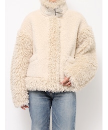 Ungrid | ボアコンビムートンブルゾン(ムートンコート)