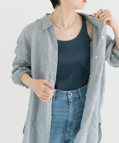 URBAN RESEARCH（アーバンリサーチ）の「『MADE IN JAPAN』リブタンクトップ（タンクトップ・レディース・SILVER/WHITE/BLUE GRAY/CHARCOAL・FREE）」の15枚目の写真