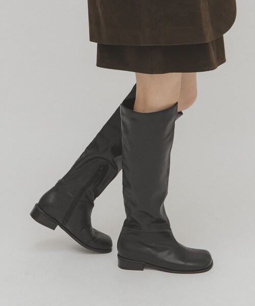 KBF（ケイビーエフ）の「プランプトゥロングブーツ（ブーツ・レディース・D.BROWN/BLACK・36/37/38）」の9枚目の写真