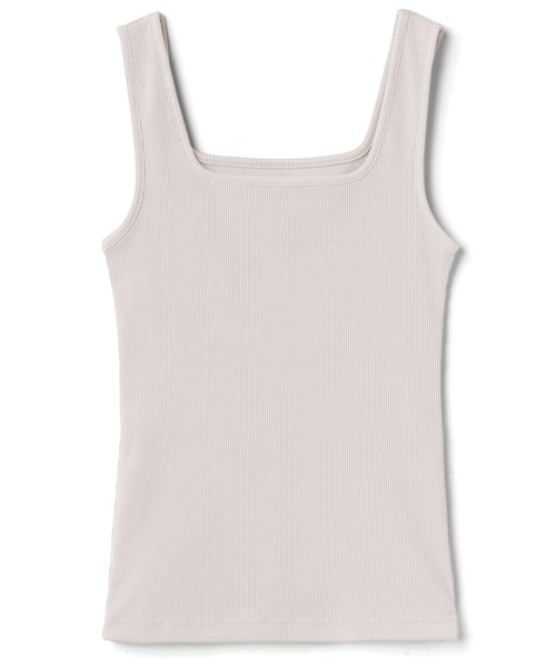 GRL（グレイル）の「スクエアネックタンクトップ（タンクトップ・レディース・ブラック/オフホワイト/グリーン/オフベージュ/アイボリー/ベージュ/モカ・S）」の3枚目の写真