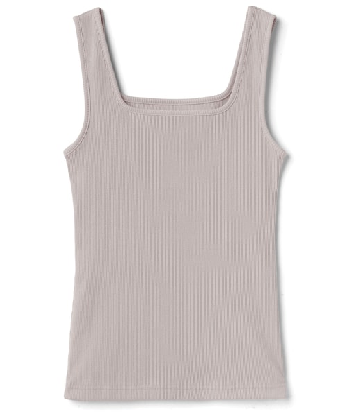 GRL（グレイル）の「スクエアネックタンクトップ（タンクトップ・レディース・ブラック/オフホワイト/グリーン/オフベージュ/アイボリー/ベージュ/モカ・S）」の6枚目の写真