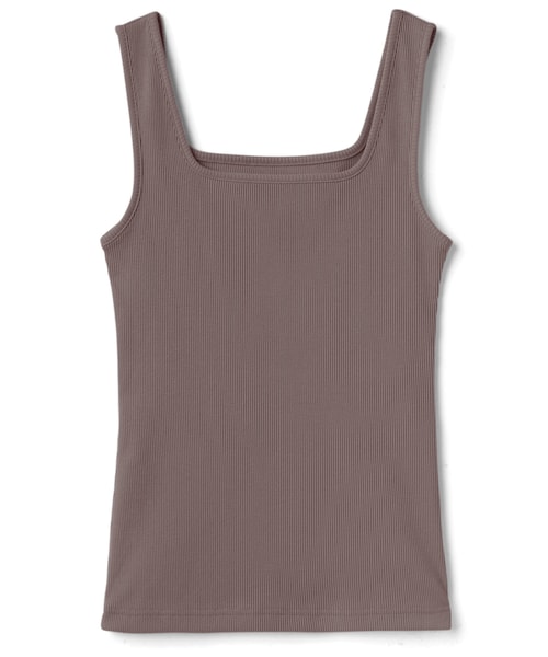 GRL（グレイル）の「スクエアネックタンクトップ（タンクトップ・レディース・ブラック/オフホワイト/グリーン/オフベージュ/アイボリー/ベージュ/モカ・S）」の4枚目の写真